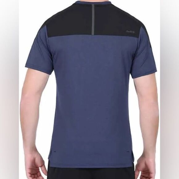 Spyder Active Pro WB Short Sleeve Blue Black Shirt Men’s Sz M Athleisure Top - Picture 2 of 9
